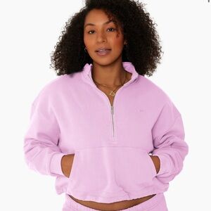 Set Active Half Zip in Charm Size Small